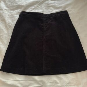 Corduroy black mini skirt
